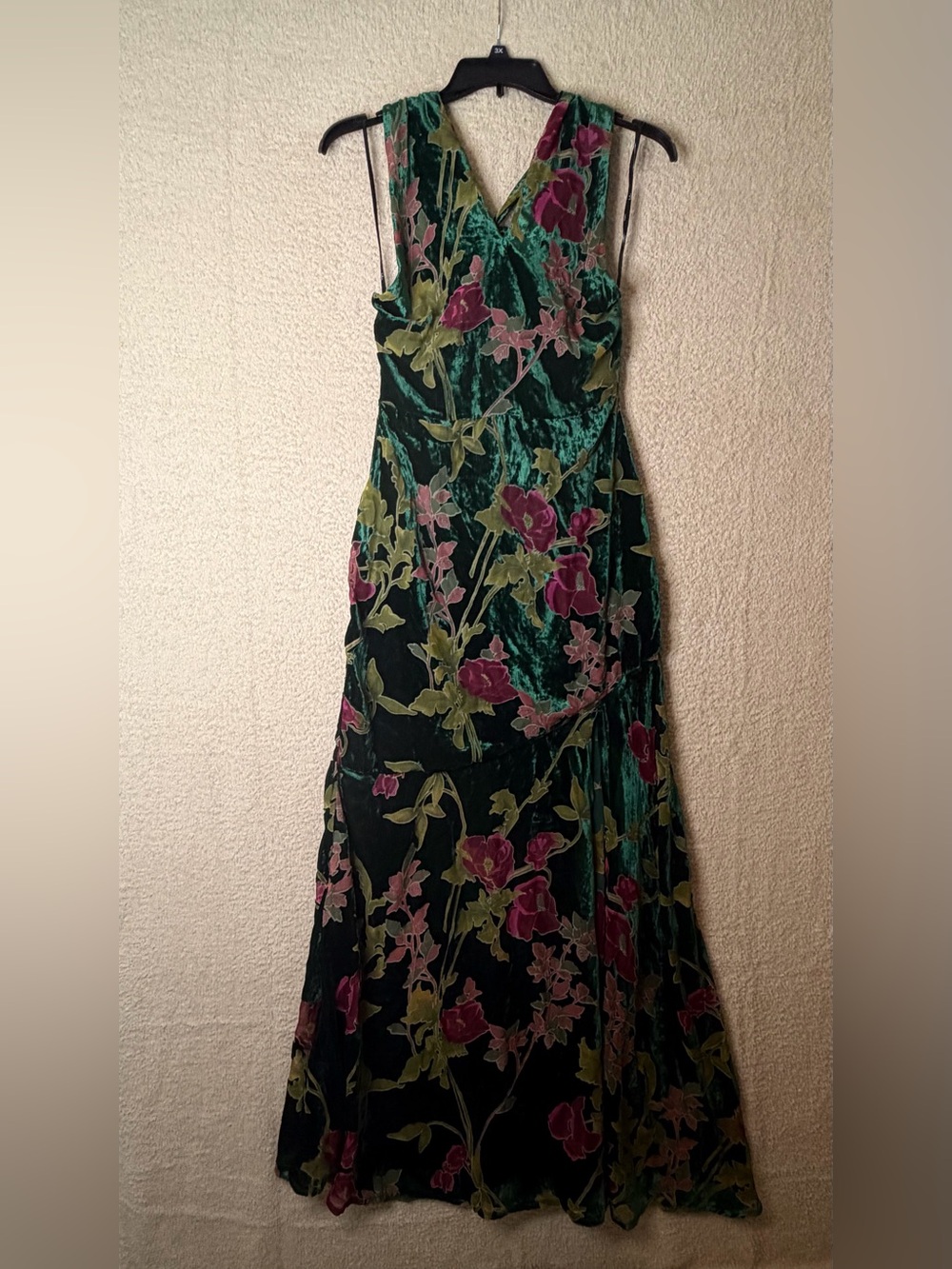 Lulus Flawlessly Gorgeous Green Burnout Floral Halter Maxi Dress Size M NWT - Picture 5 of 12